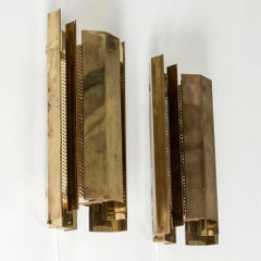 Skandinavische moderne Wandleuchten aus Messing, Falkenbergs Belysning, Schweden, 1960er Jahre