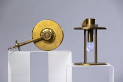 Scandinavian Modern Brass Wall Lights, Set of 2