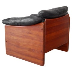 A. Mikael Laursen & Søn, Modern Brutalist Solid Teak Set of Two Lounge Chairs (Ensemble de deux chaises longues en teck massif)
