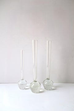 Scandinavian Modern Bud Vases Bubble Design, Set of 3