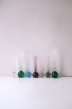 Scandinavian Modern Bud Vases Bubble Design, Set of 7