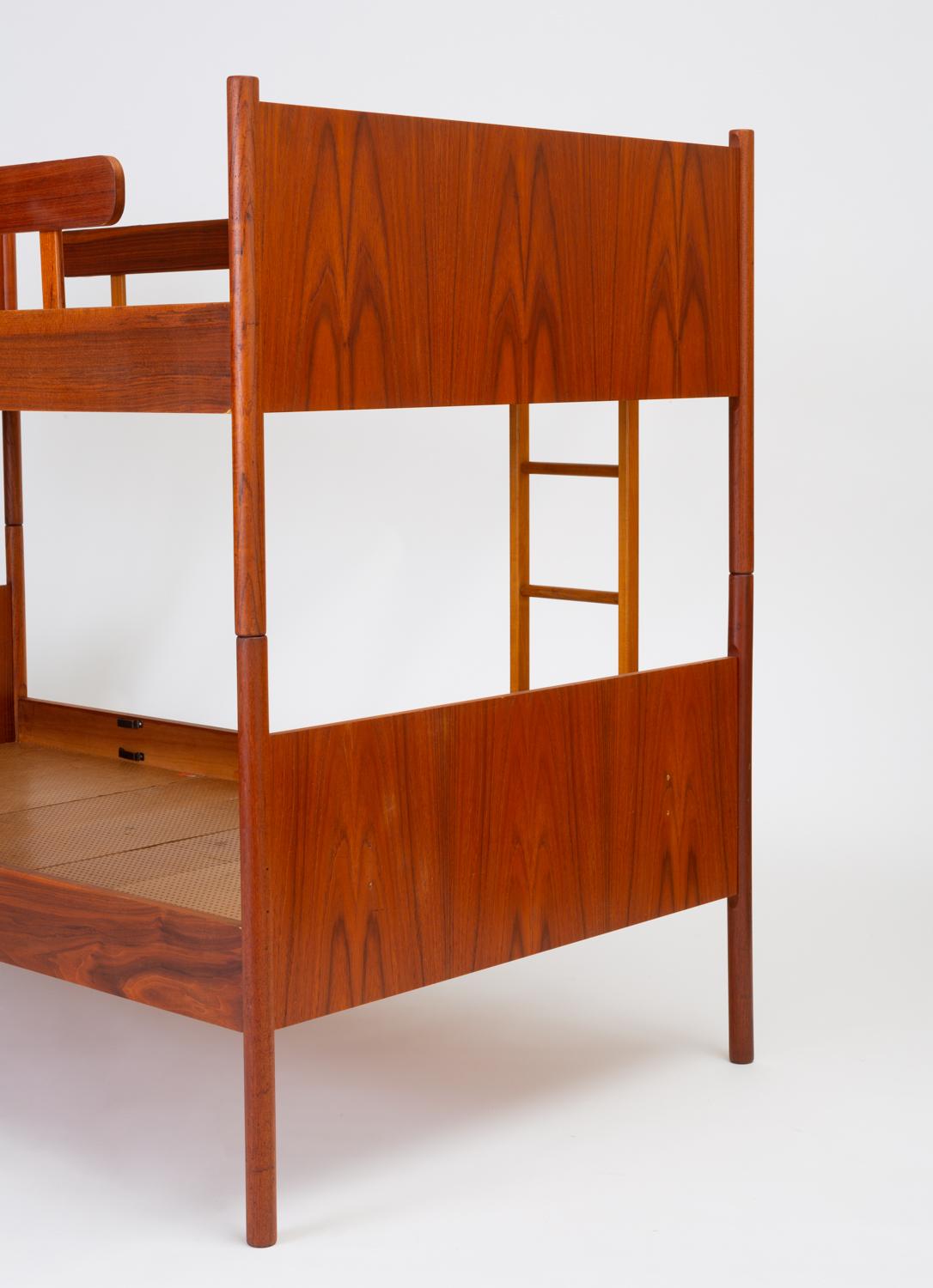 20th Century Scandinavian Modern Bunk Beds with Nightstands by Westnofa