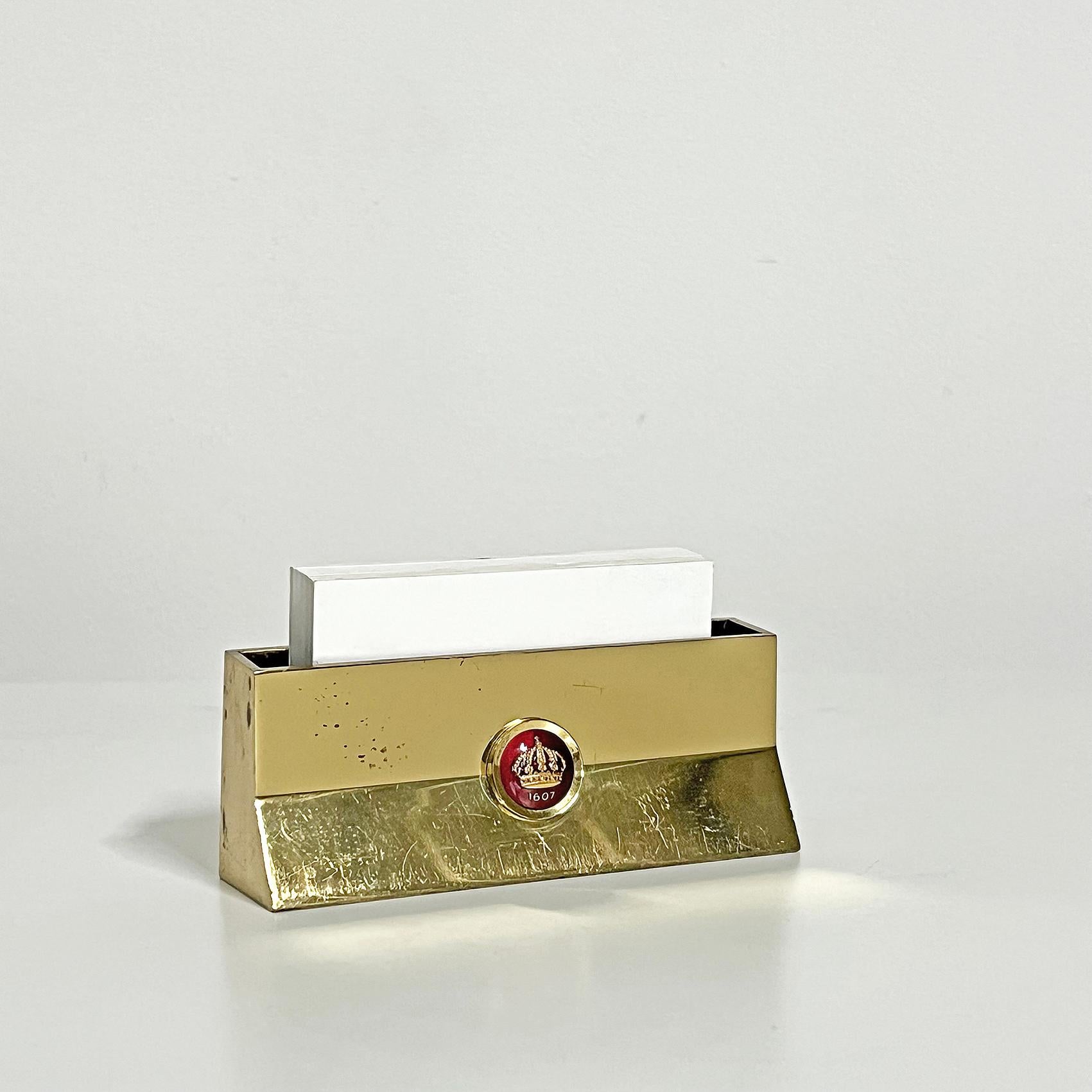 Brass Scandinavian Modern Business Card Holder by Pierre Forsell for Skultuna For Sale
