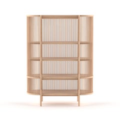 Scandinavian Modern Cabinet 'Bastone', Doors Version, Natural Oak