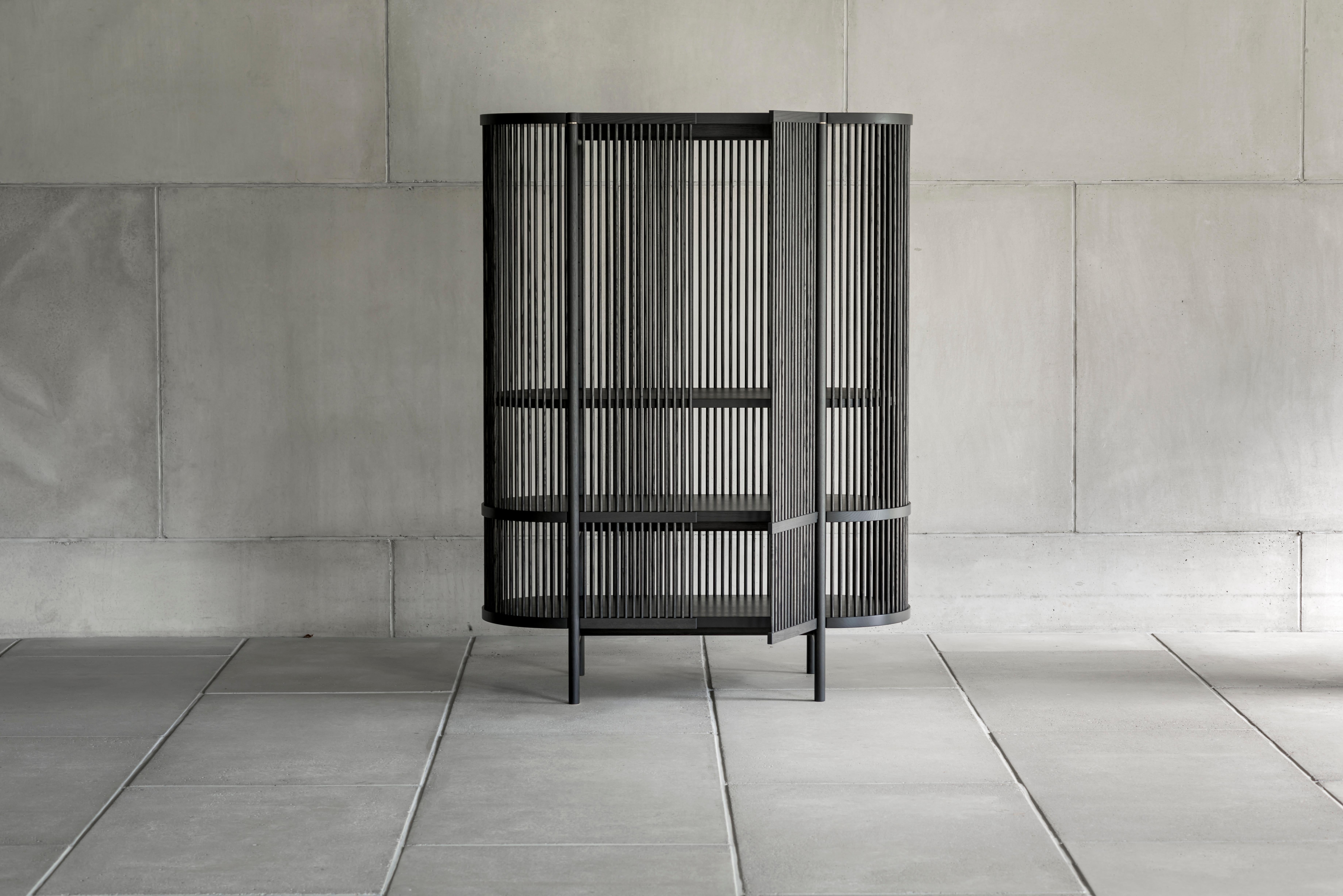 Armoire scandinave moderne Bastone, chêne naturel en vente 1