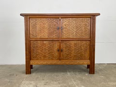 Scandinavian Modern Cabinet in Oak, Hand-Carved by a Danish Cabinetmaker, 1950s
