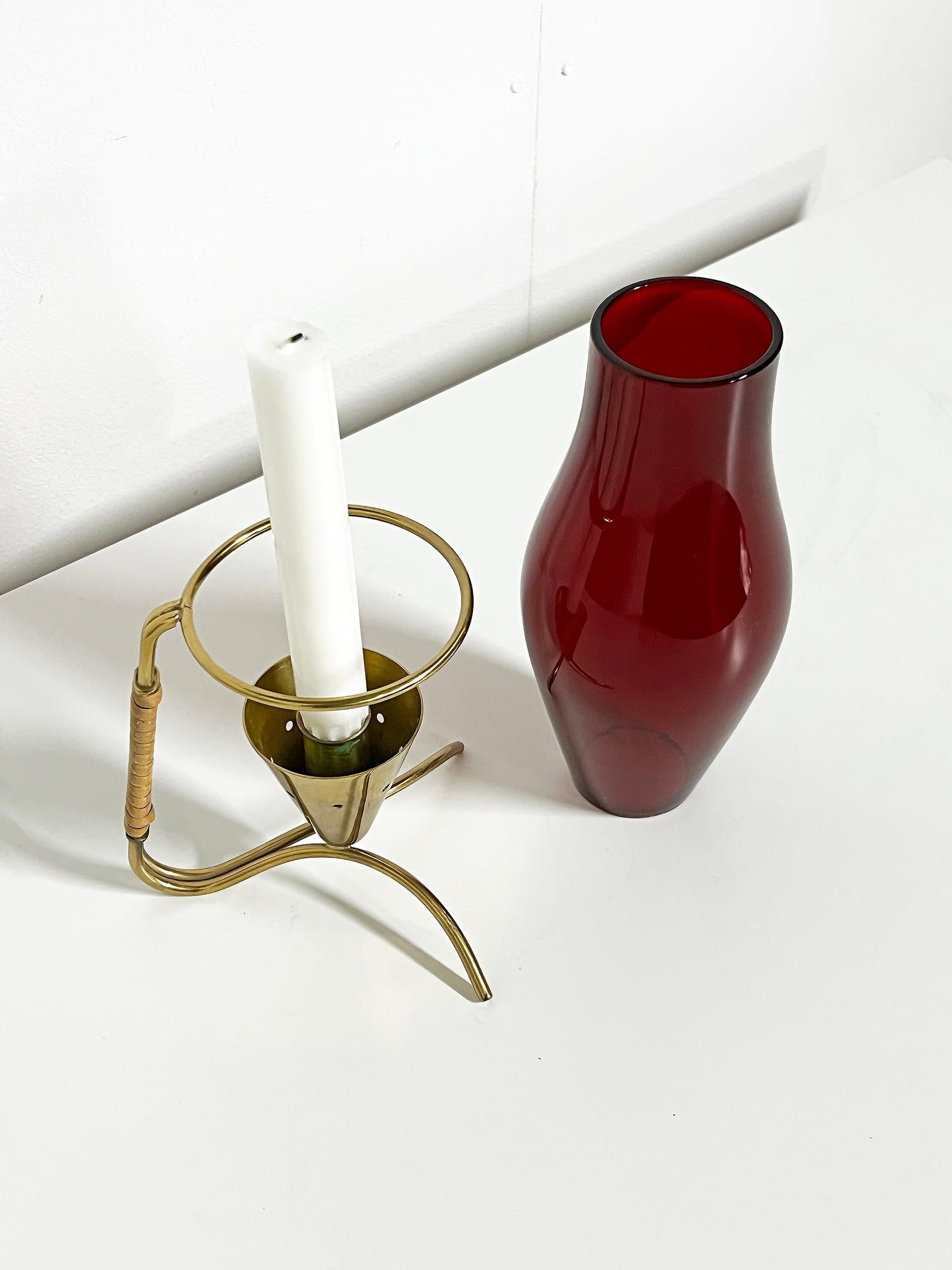 Scandinavian Modern Candle Holder, Gunnar Ander for Ystad Metall ca 1950's For Sale 2