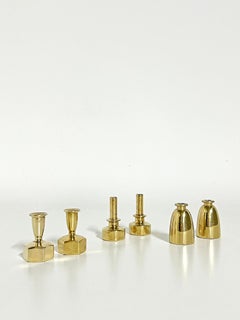 Portavelas modernos escandinavos de latón, Hans-Agne Jakobsson, ca. 1960