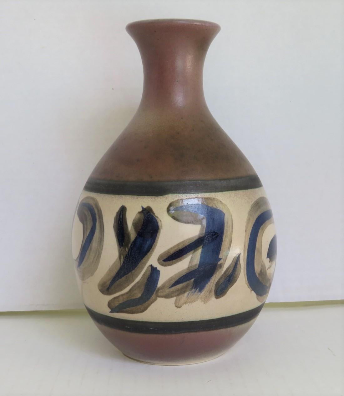 Glazed Scandinavian Modern Carl-Harry Stalhane for Designhuset Sweden Signed Vase Sorne For Sale