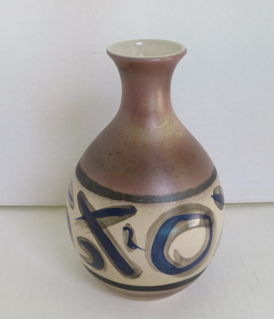 Ceramic Scandinavian Modern Carl-Harry Stalhane for Designhuset Sweden Signed Vase Sorne For Sale