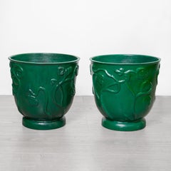 Scandinavian Modern Carl Milles Designed Patinated Cast Iron Swedish Grace Urns