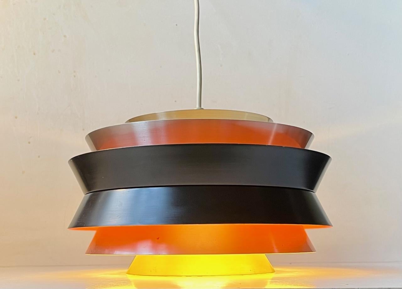 Mid-20th Century Scandinavian Modern Carl Thore Trava Pendant Lamp for Granhaga, Sweden For Sale