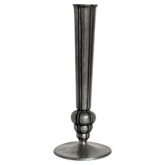 Vase moderne scandinave en étain coulé, Edvin Ollers -1944