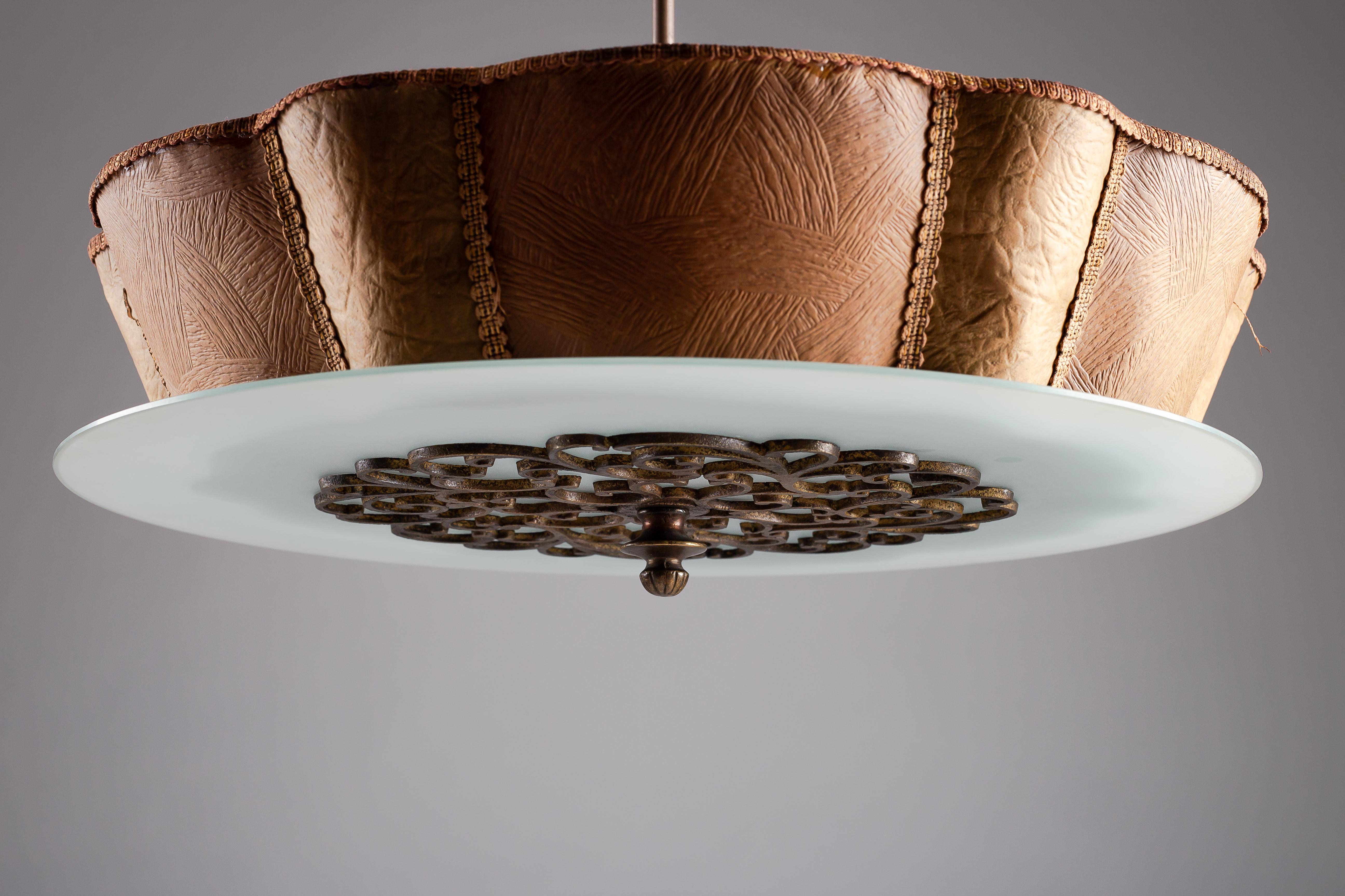 Etched Scandinavian modern ceiling lamp For Sale