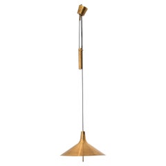 Scandinavian Modern Ceiling Lamp in Brass by Thomas Valentiner, 1960s