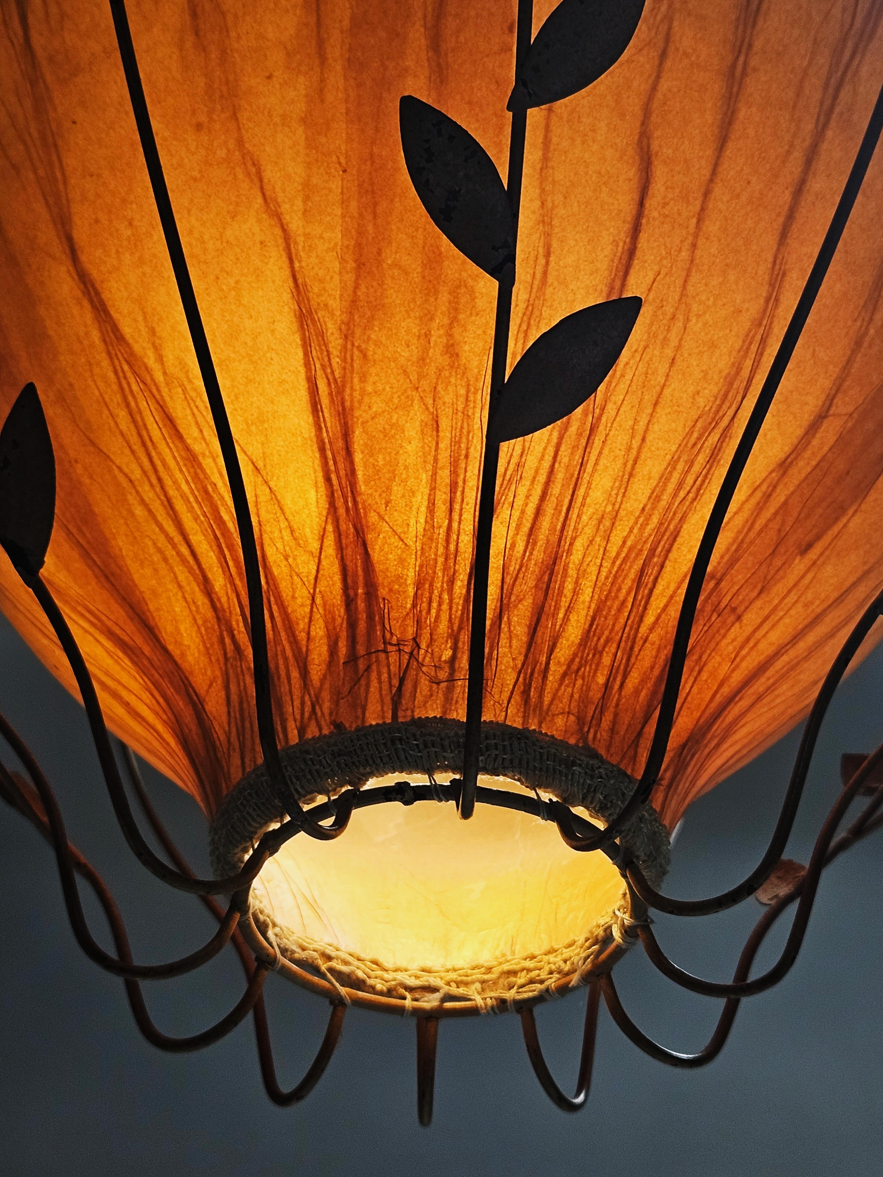 Scandinavian modern ceiling lamp 'Liberty' by Elhå Armaturer, Sweden, 1940s In Good Condition In Eskilstuna, SE