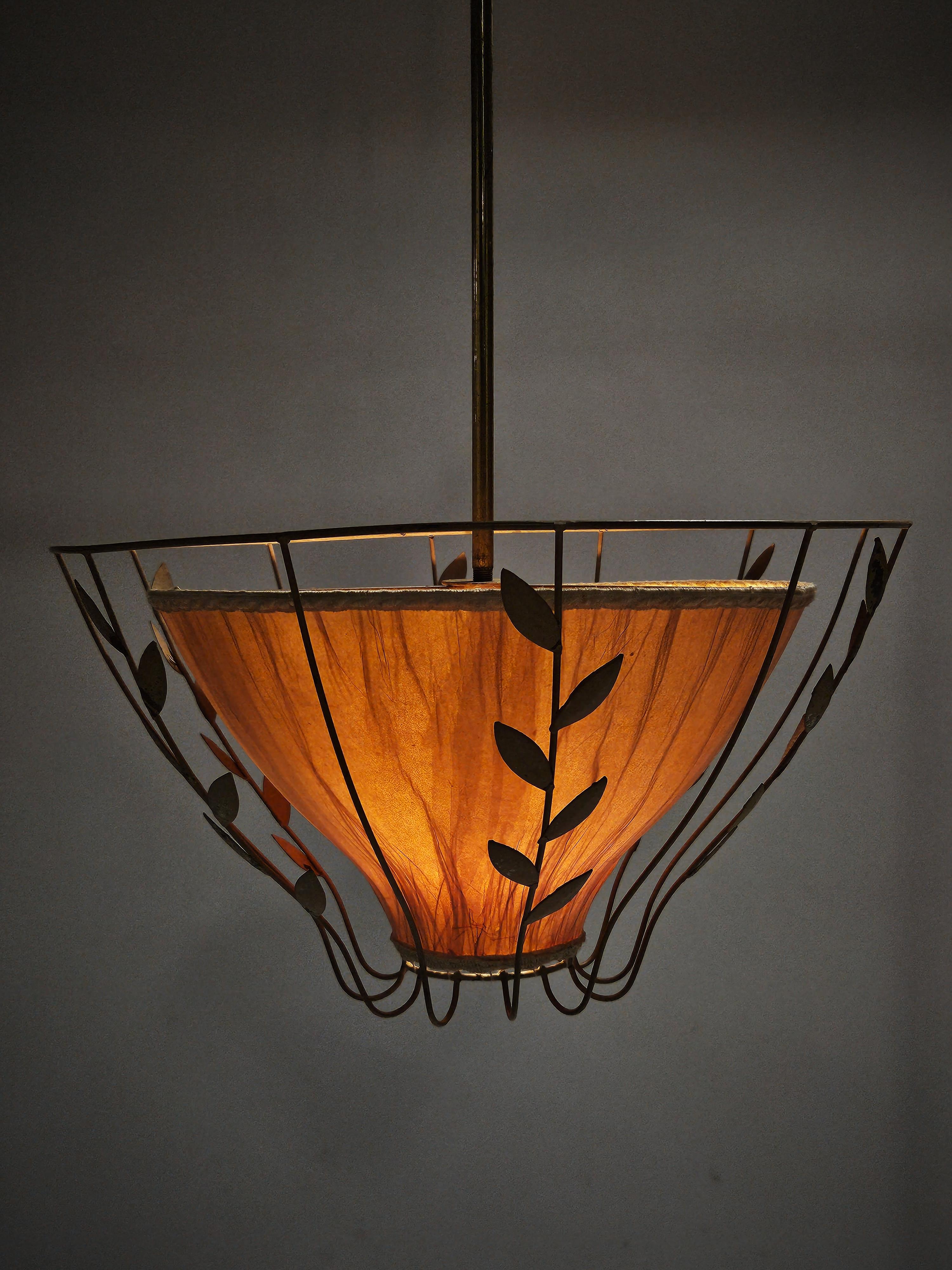 20th Century Scandinavian modern ceiling lamp 'Liberty' by Elhå Armaturer, Sweden, 1940s
