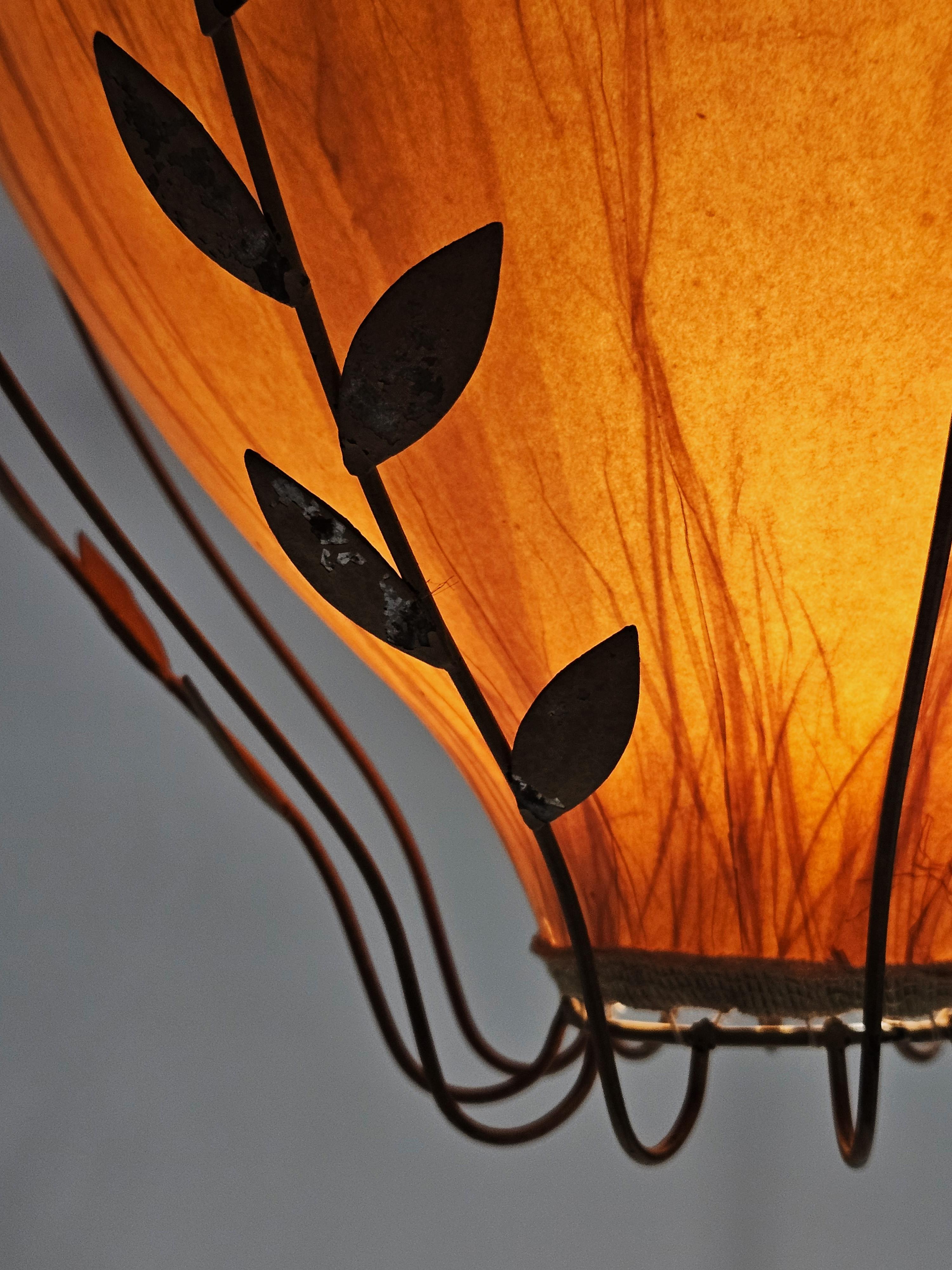 Brass Scandinavian modern ceiling lamp 'Liberty' by Elhå Armaturer, Sweden, 1940s