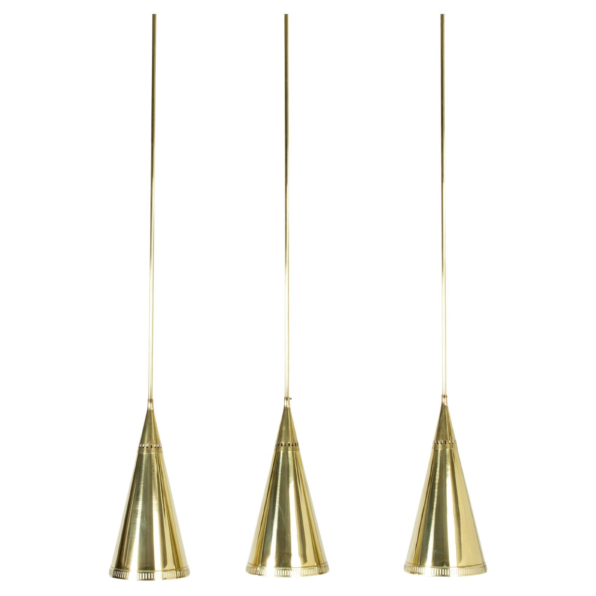 Plafonniers scandinaves modernes de Birger Dahl, Norvège, années 1950, ensemble de trois