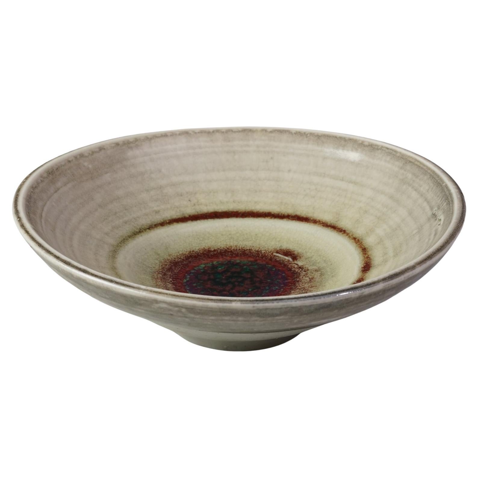 Scandinavian Modern Ceramic Bowl by Aune Siimes for Arabia, 1940s/1950s For Sale