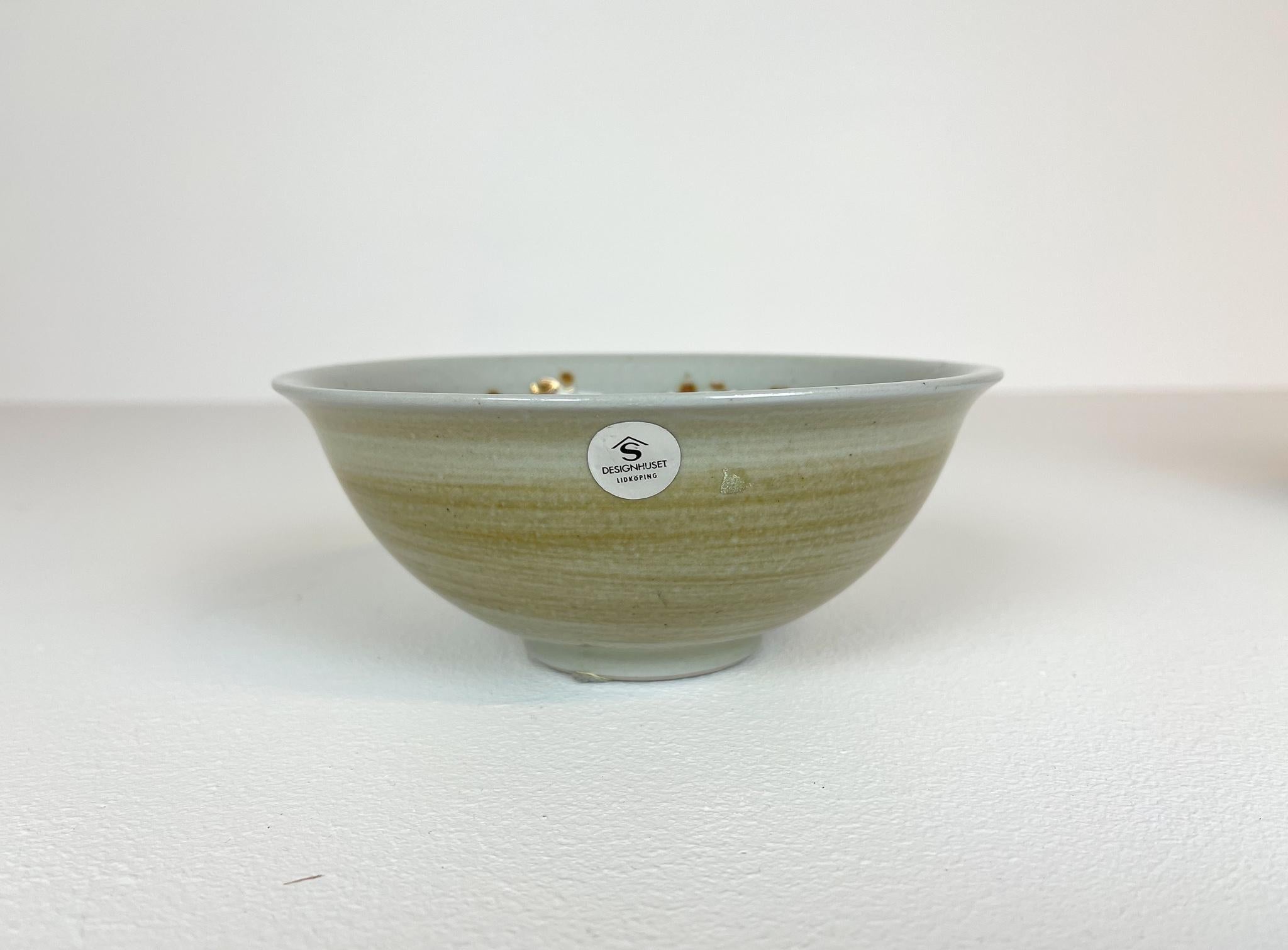 Scandinavian Modern Ceramic Bowls by Carl-Harry Stålhane Design Huset, Sweden For Sale 5