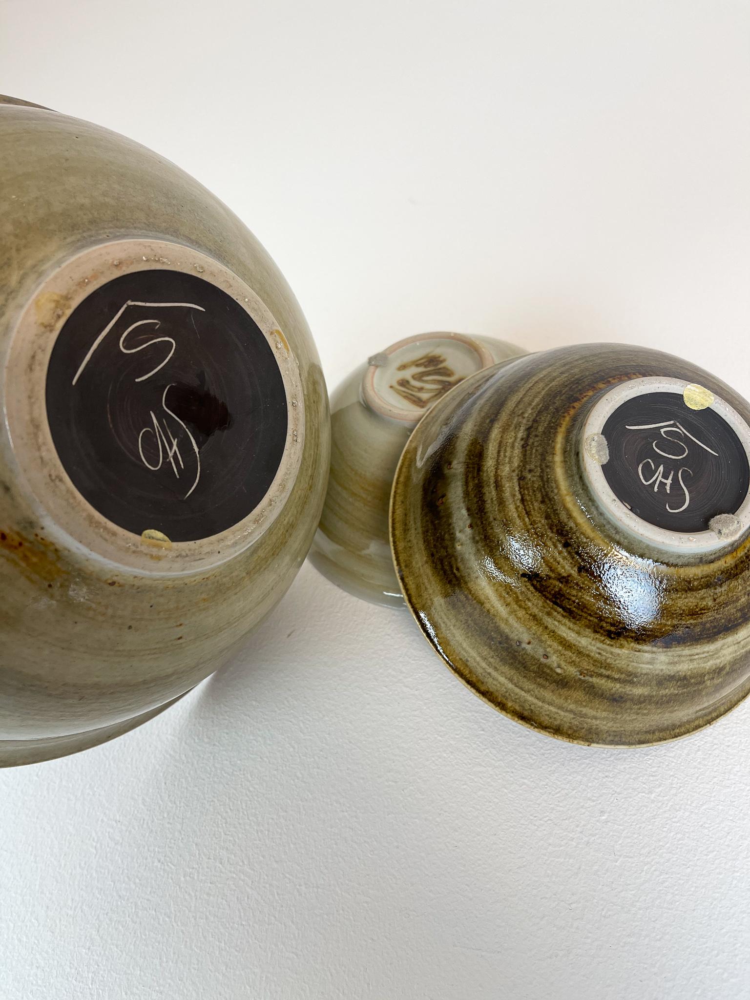 Scandinavian Modern Ceramic Bowls by Carl-Harry Stålhane Design Huset, Sweden For Sale 7