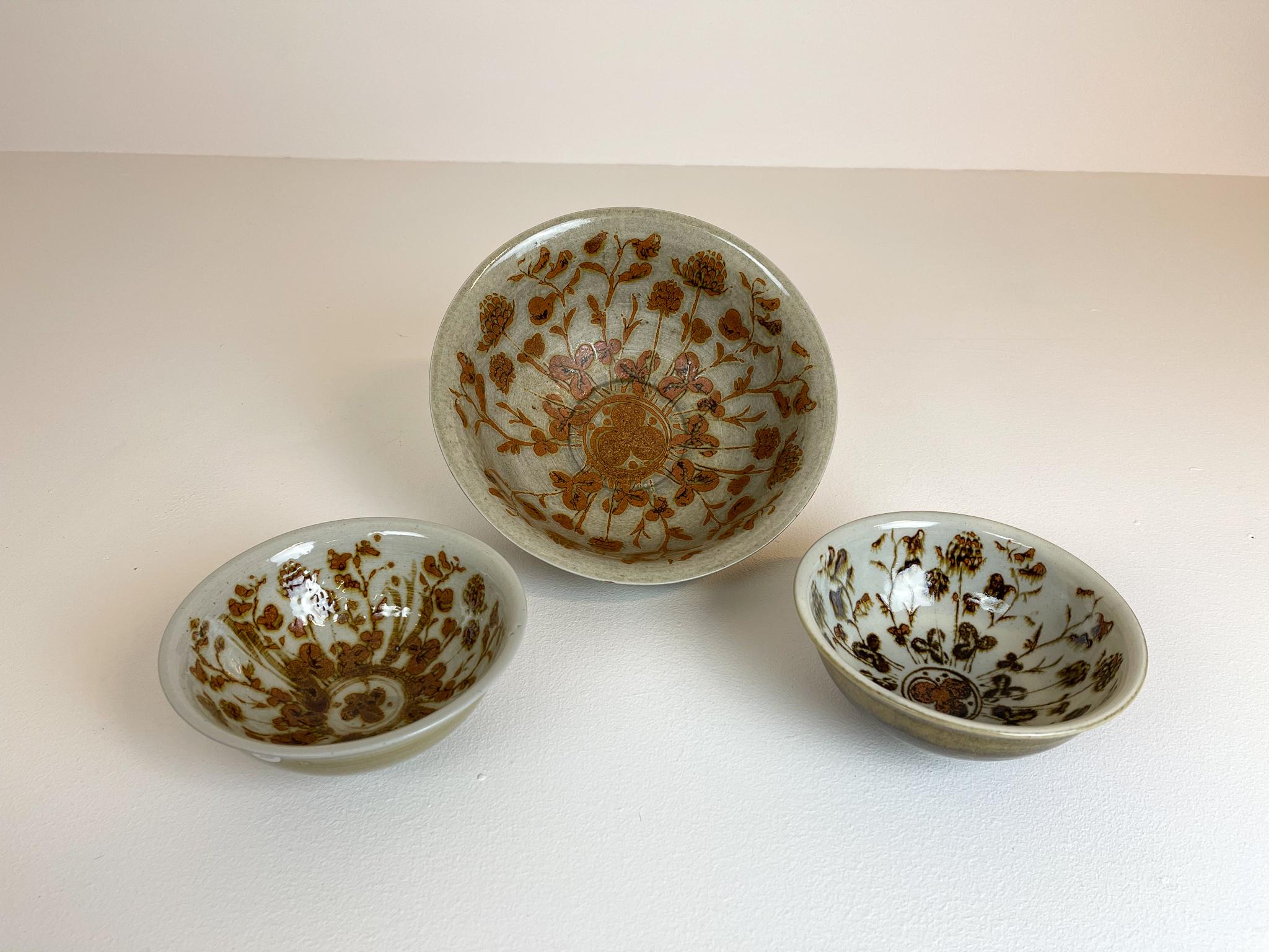 Swedish Scandinavian Modern Ceramic Bowls by Carl-Harry Stålhane Design Huset, Sweden For Sale