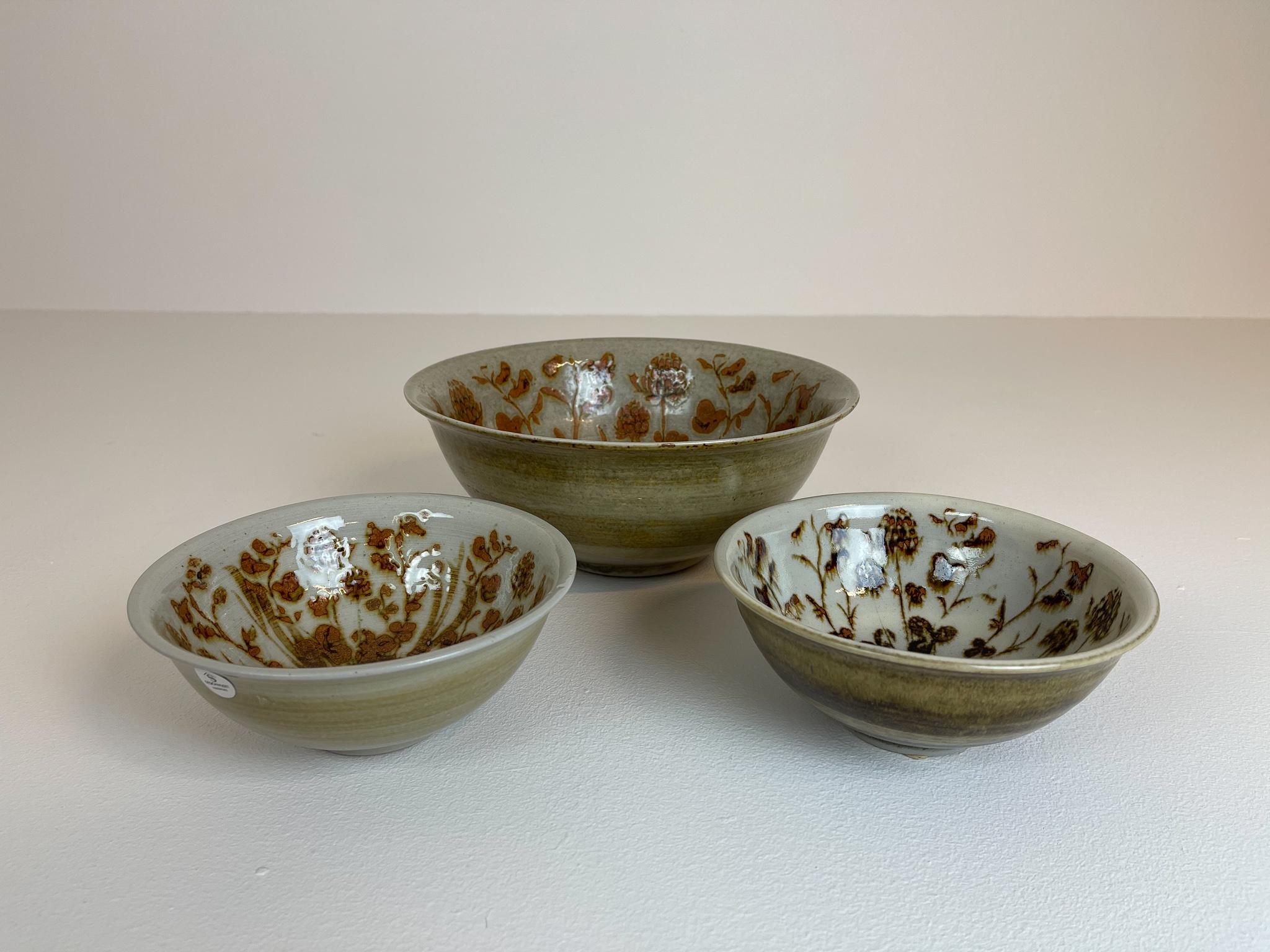 Scandinavian Modern Ceramic Bowls by Carl-Harry Stålhane Design Huset, Sweden In Good Condition For Sale In Hillringsberg, SE