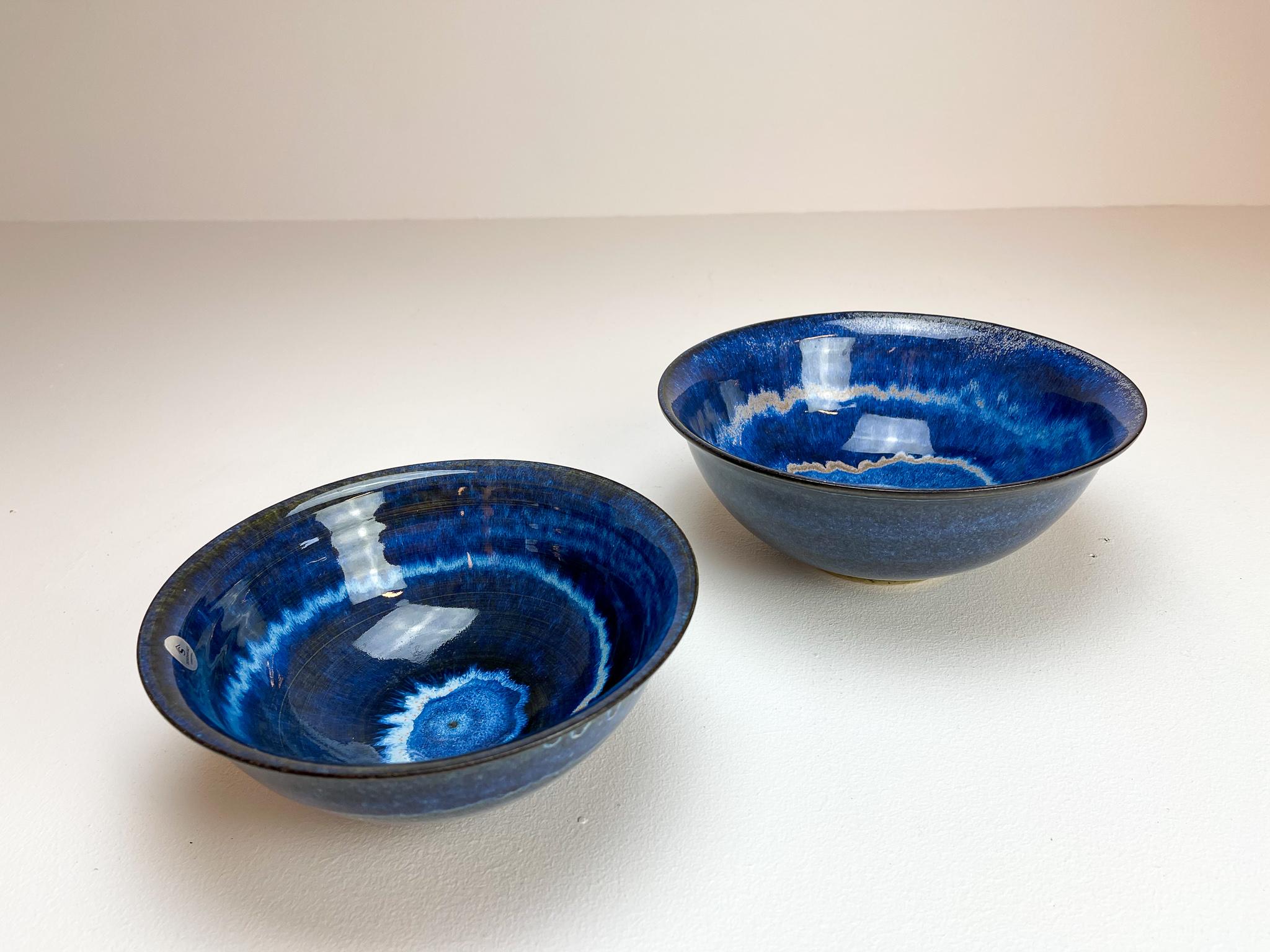 Swedish Scandinavian Modern Ceramic Bowls by Carl-Harry Stålhane Design Huset, Sweden For Sale