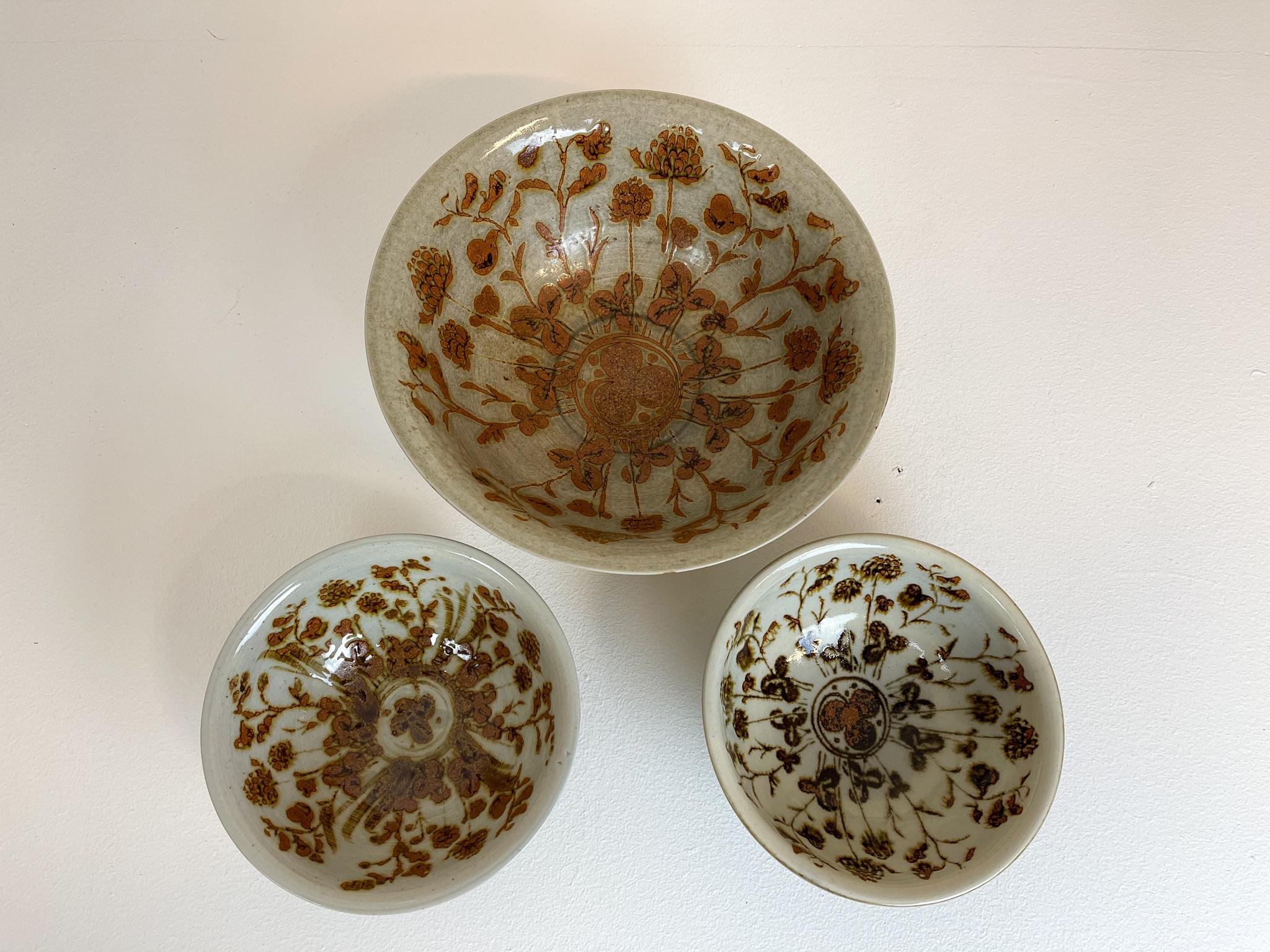 Late 20th Century Scandinavian Modern Ceramic Bowls by Carl-Harry Stålhane Design Huset, Sweden For Sale