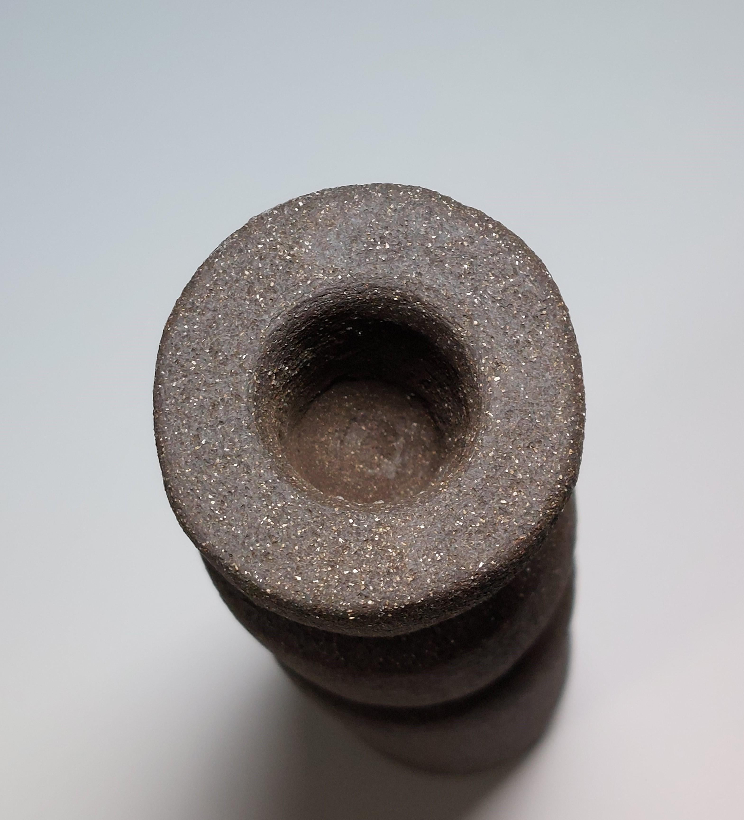 Contemporary Black Stoneware Ceramic Candlesticks by Rachel Peters, In Stock. In New Condition For Sale In Wirral, GB