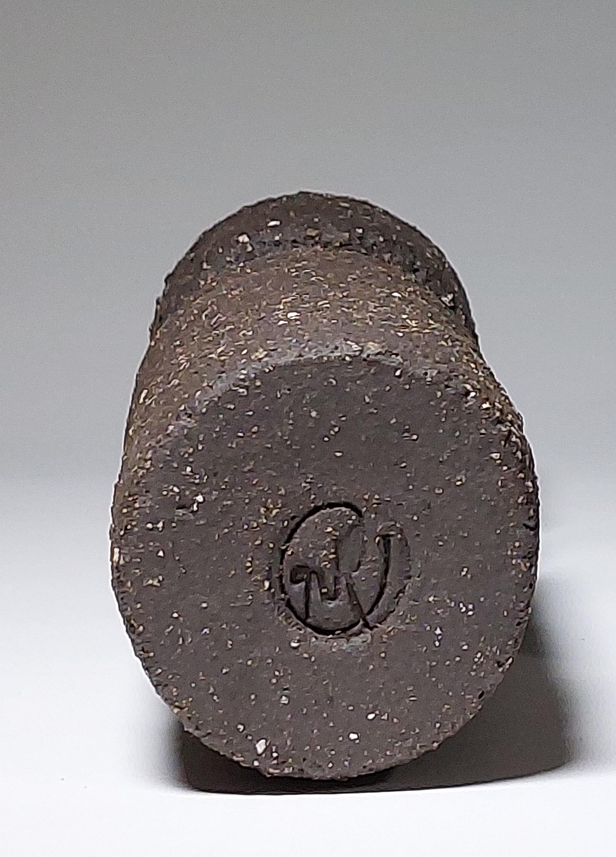 Grès Contemporary Black Stoneware Ceramic Candlesks by Rachel Peters, En stock. en vente