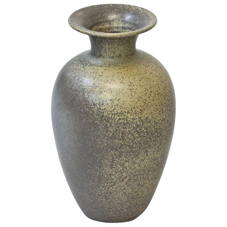 Scandinavian Modern Ceramic Floor Vase in Stoneware, Sweden, 1960s