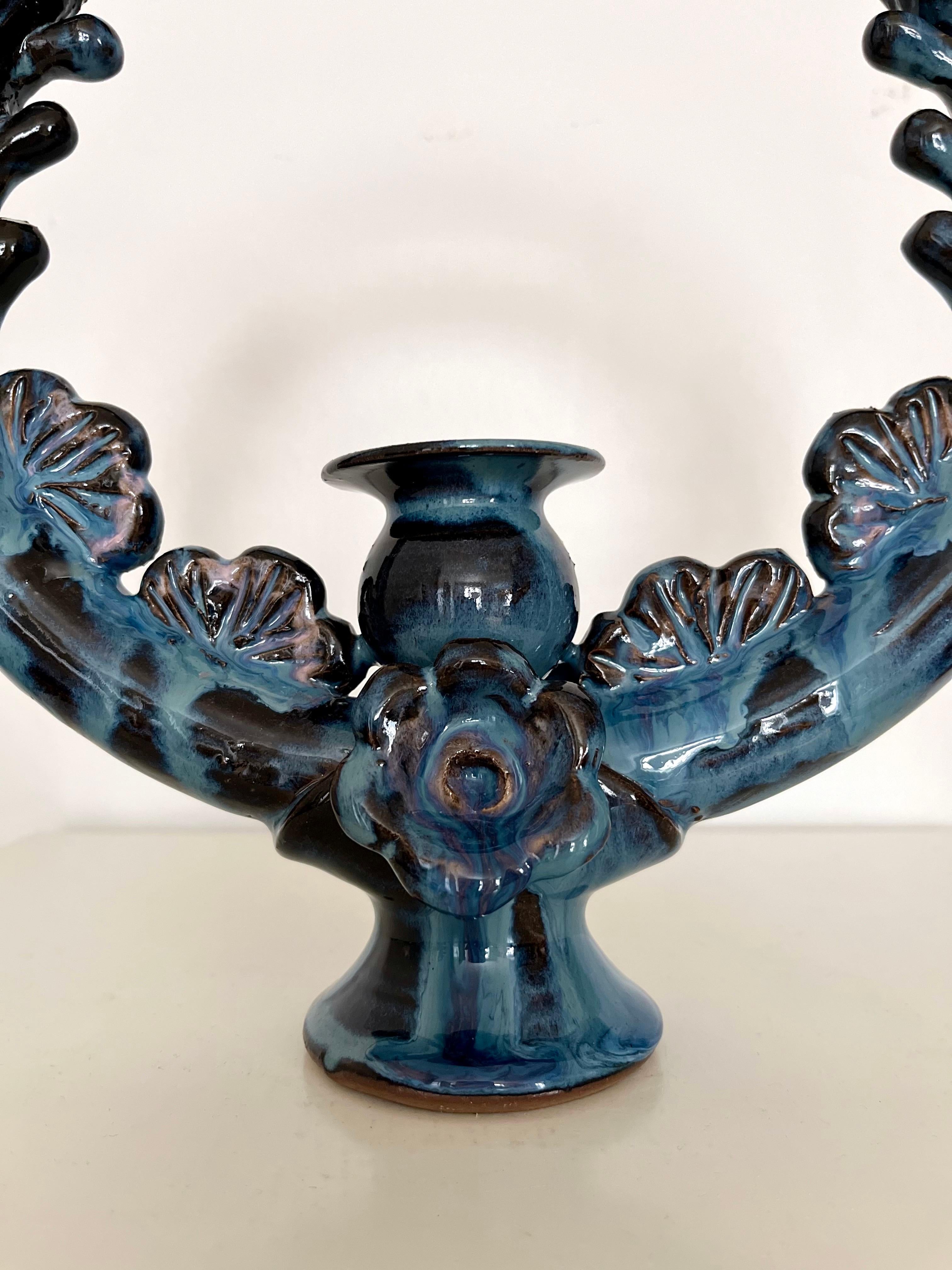 The Modern Scandinavian Ceramic Ring Candle Holder, Kirsten Clemann, Danemark, années 1970 en vente 3