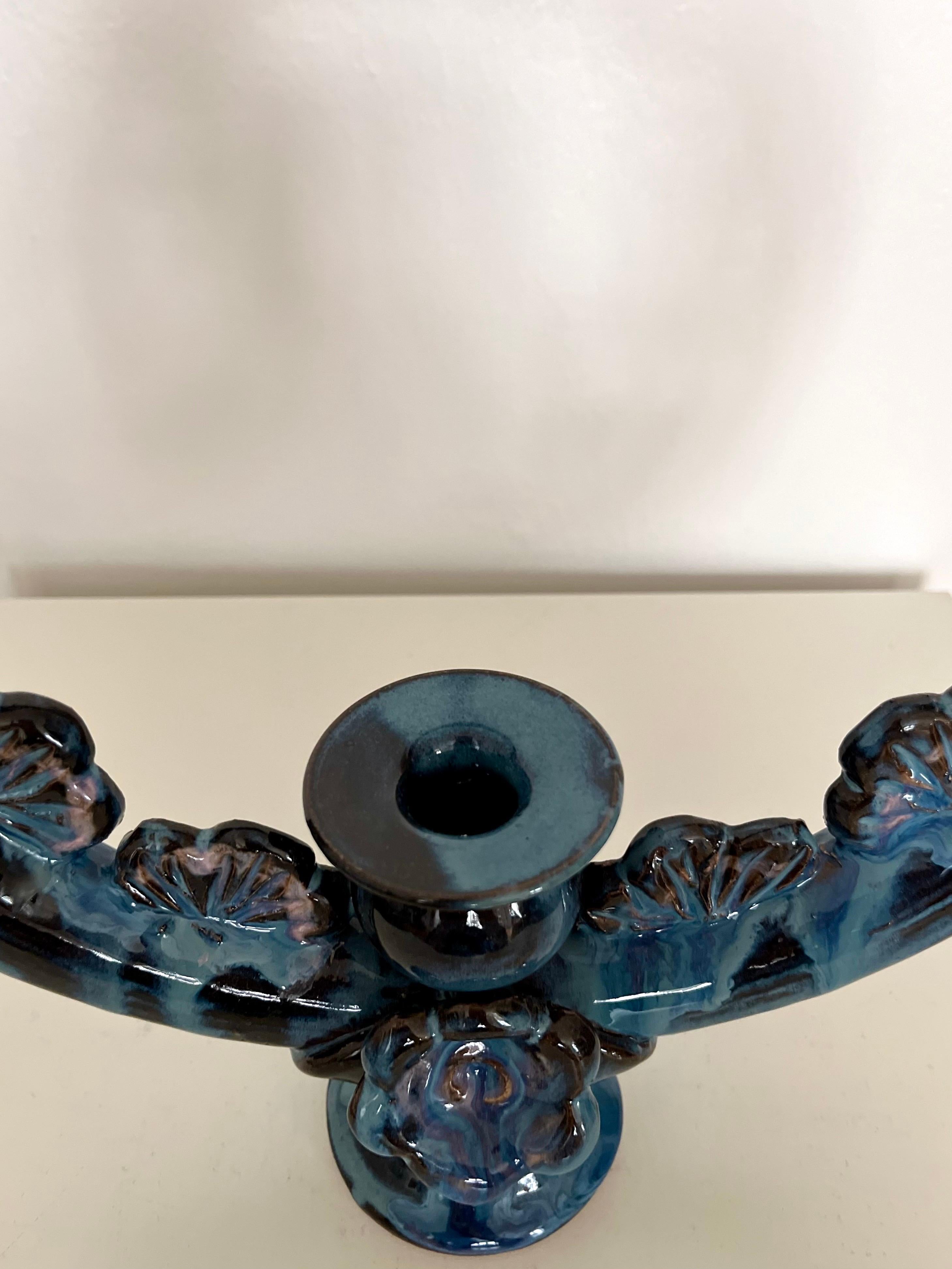 The Modern Scandinavian Ceramic Ring Candle Holder, Kirsten Clemann, Danemark, années 1970 en vente 8