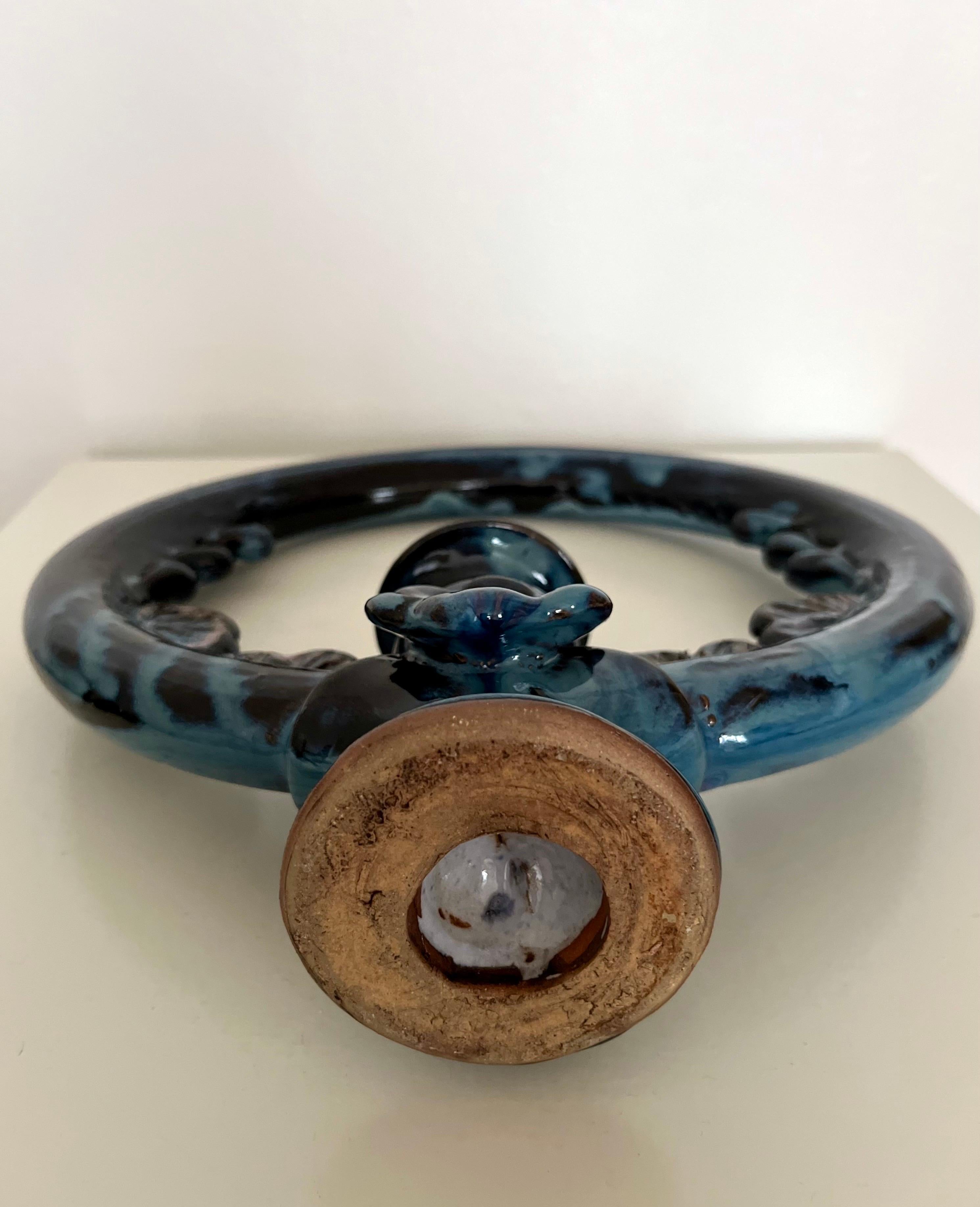 The Modern Scandinavian Ceramic Ring Candle Holder, Kirsten Clemann, Danemark, années 1970 en vente 11