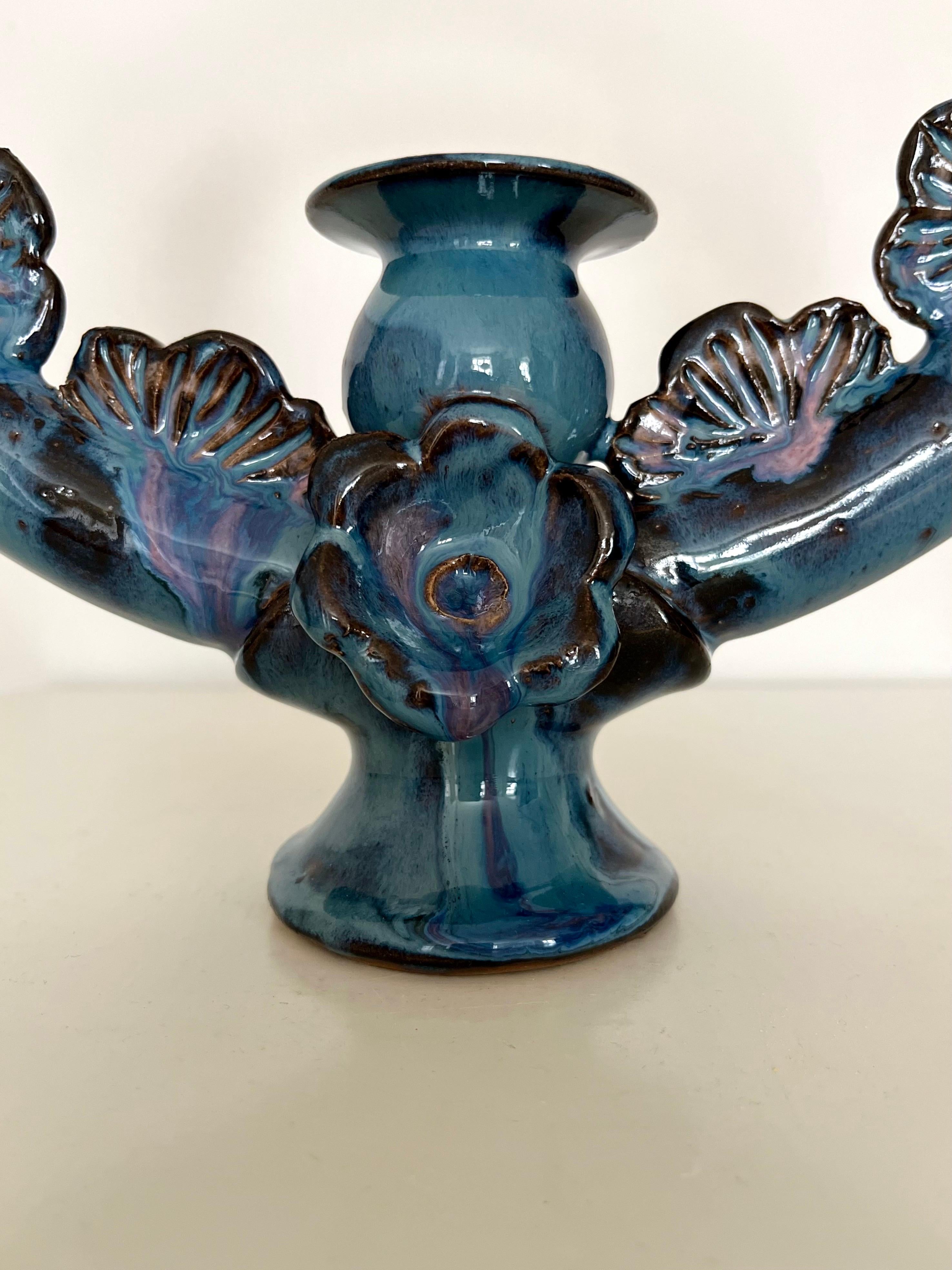 The Modern Scandinavian Ceramic Ring Candle Holder, Kirsten Clemann, Danemark, années 1970 en vente 1