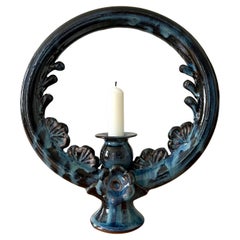The Modern Scandinavian Ceramic Ring Candle Holder, Kirsten Clemann, Danemark, années 1970