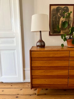 Lámpara de sobremesa de cerámica moderna escandinava de Helle Allpass, Dinamarca, años 70