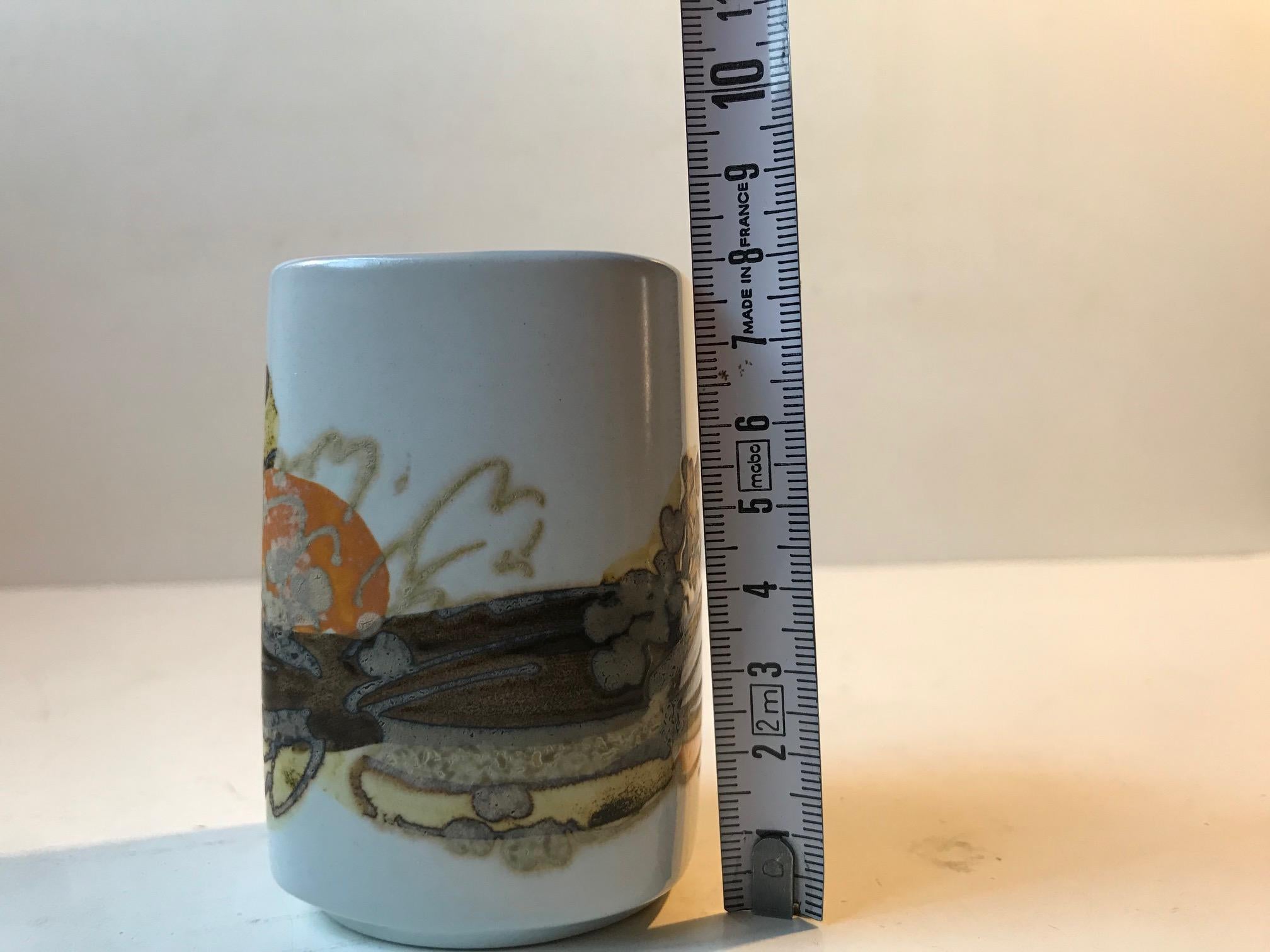 Smaltato Vaso in ceramica moderna scandinava di Ellen Malmer per Royal Copenhagen, anni '70 in vendita