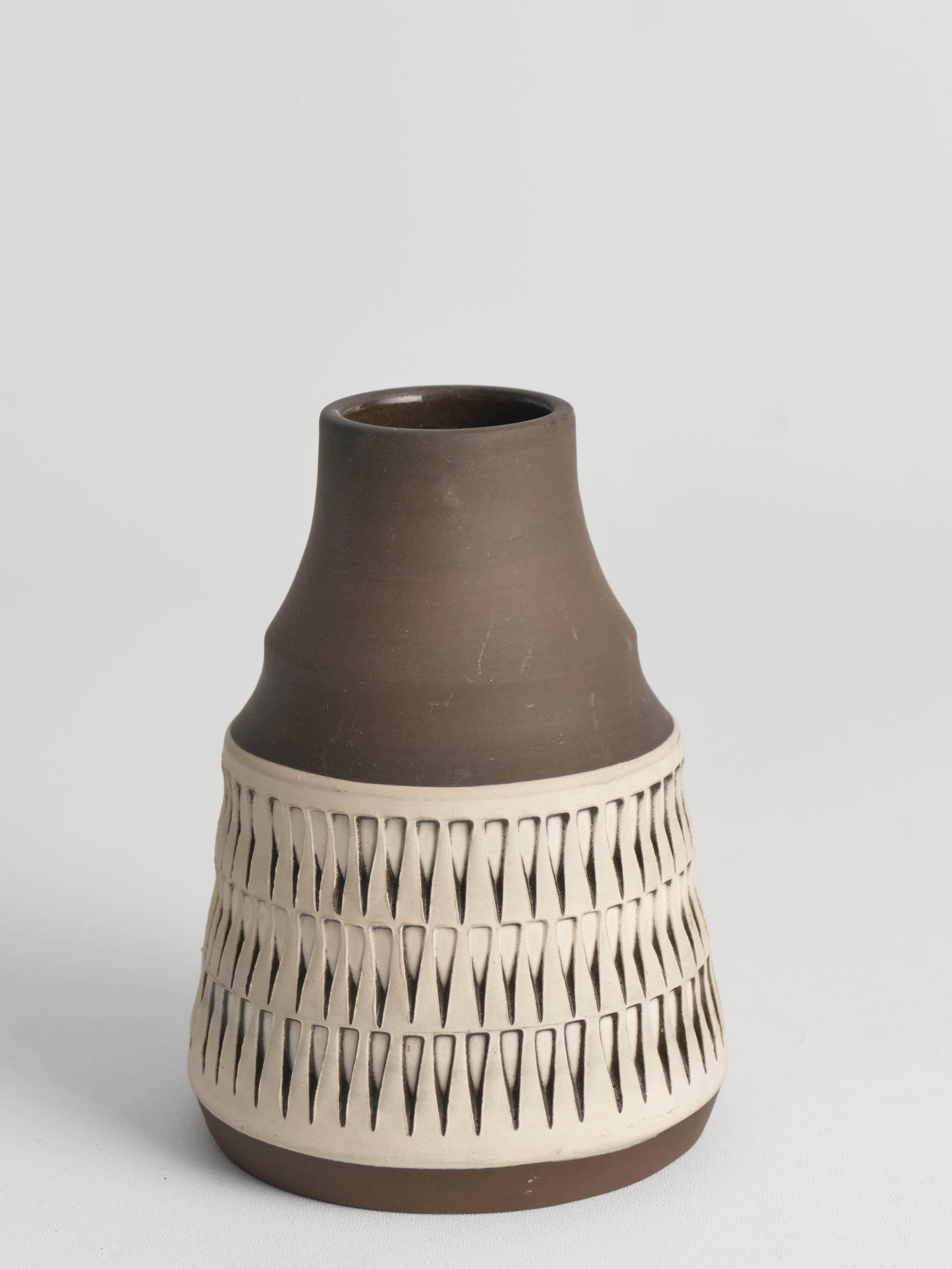 Stoneware Scandinavian Modern Ceramic Vase, by Tomas Anagrius for Alingsås Keramik For Sale