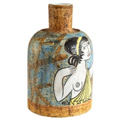 Vintage Scandinavian Modern Ceramic Vase signed by Mari Simmulson for Uppsala Ekeby 1950