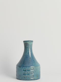 Scandinavian Modern Ceramic Vase with Shimmering Turquoise Glaze by JIE Gantofta