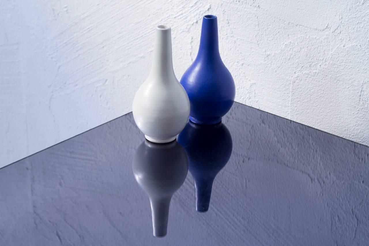 Swedish Scandinavian Modern Ceramic Vases by Vicke Lindstrand, Upsala Ekeby, 1940s