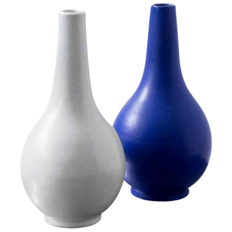Scandinavian Modern Ceramic Vases by Vicke Lindstrand, Upsala Ekeby, 1940s