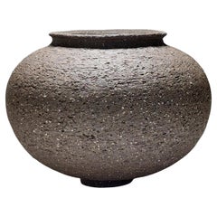 Contemporary Black Stoneware Ceramic Vessel by Rachel Peters, In Stock.