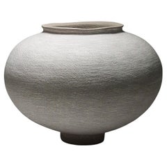 Contemporary Grey Stoneware Ceramic Vessel by Rachel Peters, In Stock.