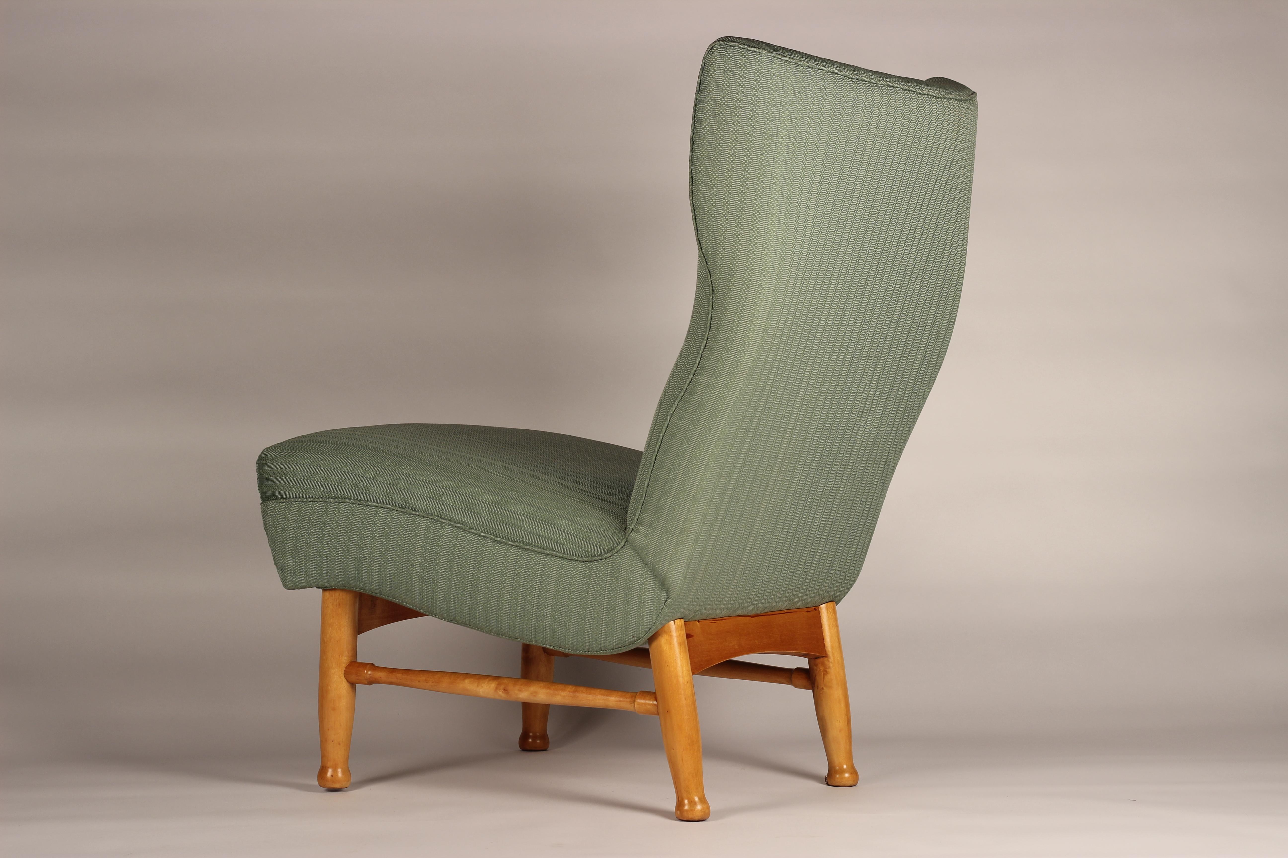 Scandinavian Modern Chair by Elias Svedberg for Nordiska Kompaniet Sweden 1950’s In Good Condition For Sale In London, GB