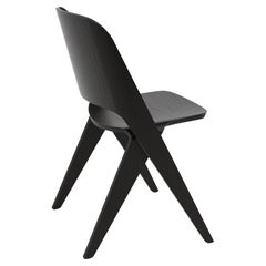Scandinavian Modern Chair 'Lavitta' by Poiat, Black Oak