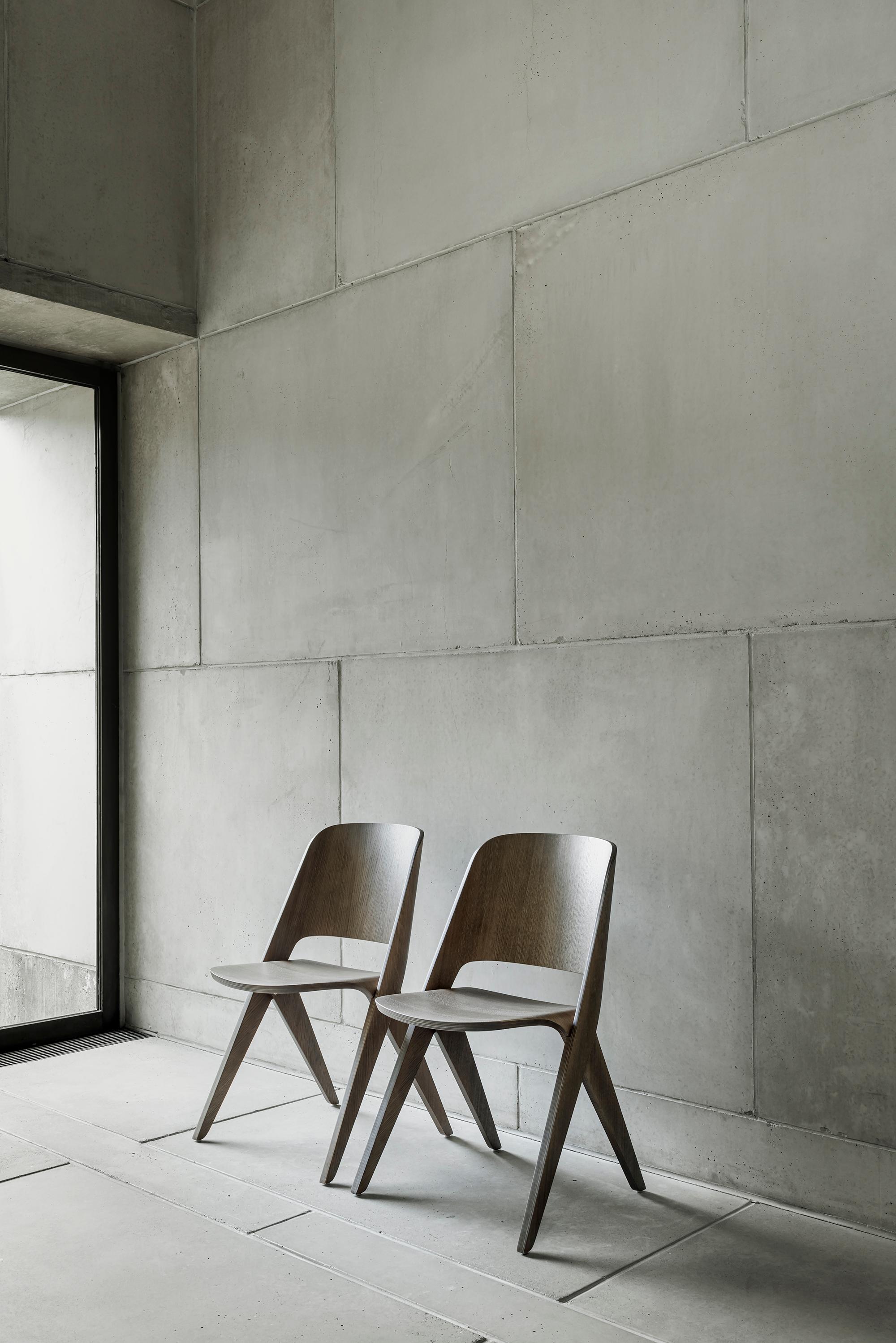 Scandinavian Modern Chair 'Lavitta' by Poiat, Dark Oak For Sale 1